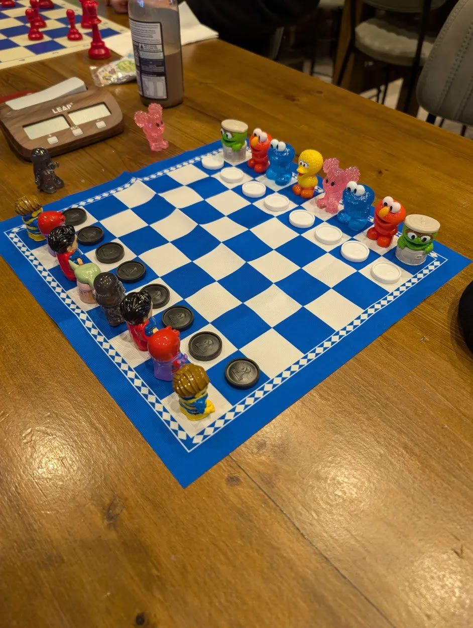 Another view of Jedi Master Big Bird playing chess.