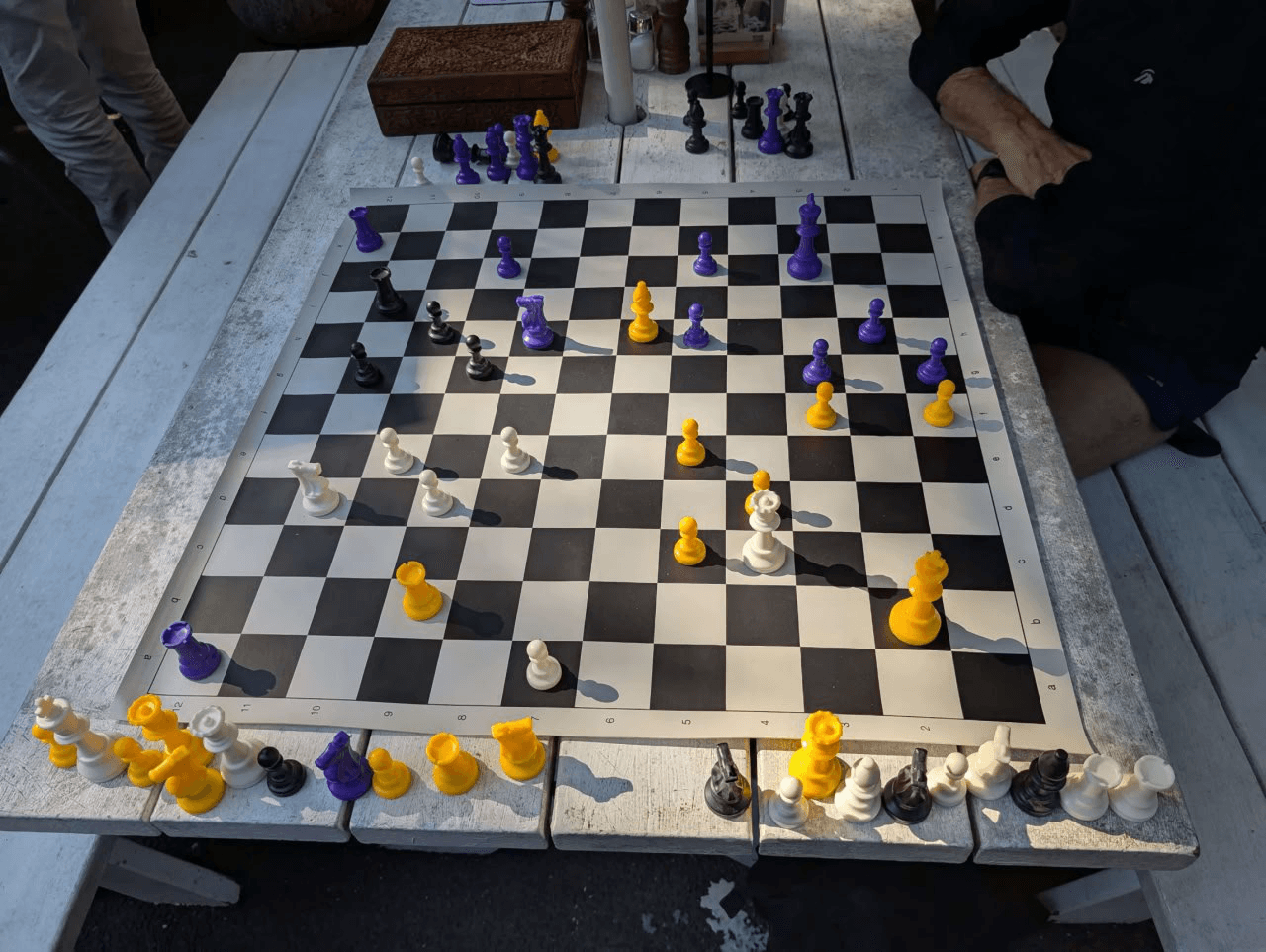 The Quaternity game box and components.